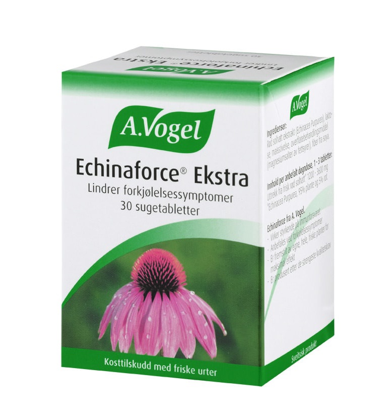 A. Vogel Echinaforce Ekstra 30 tabletter (eske, front)