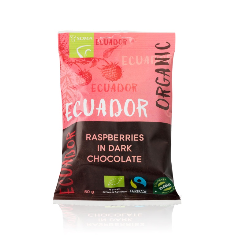 Ecuador Sjokoladetrukket Bringebær