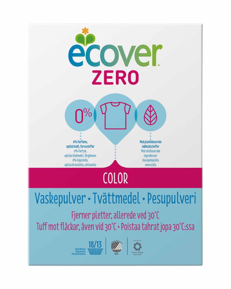 Ecover Zero vaskepulver farget tøy