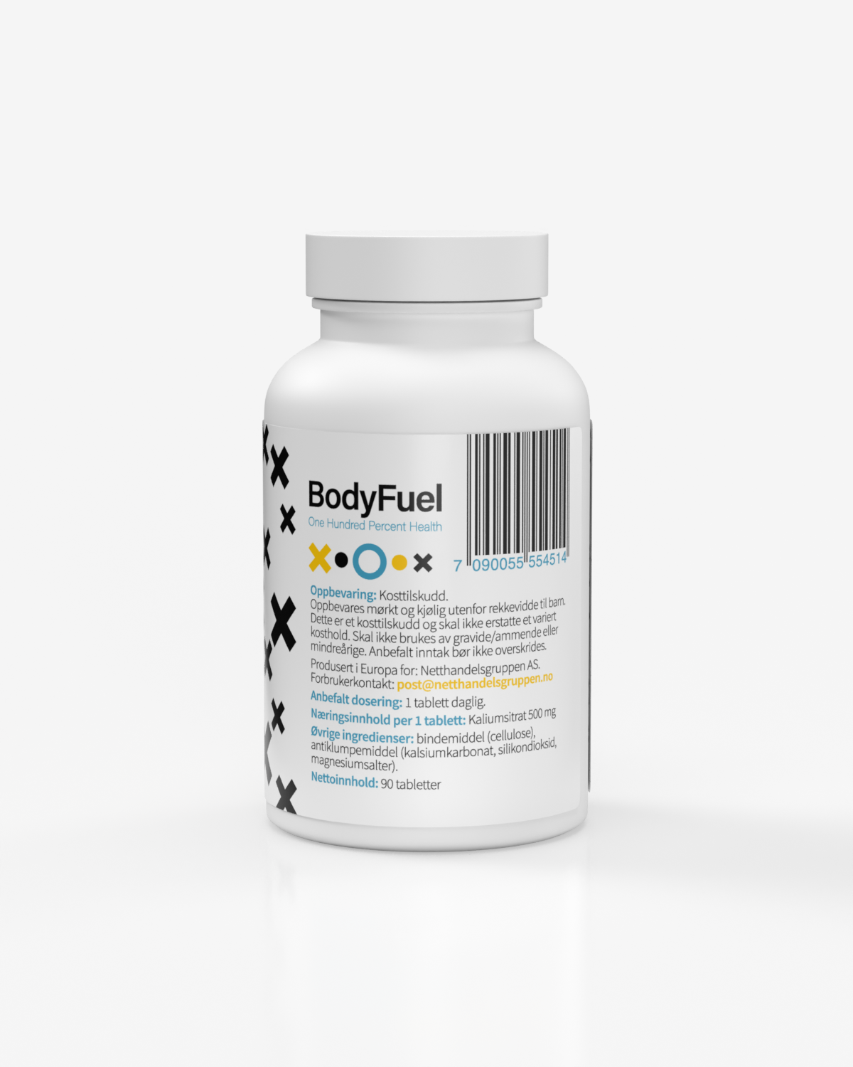 BodyFuel Potassium Citrate 90x500mg Soma.no